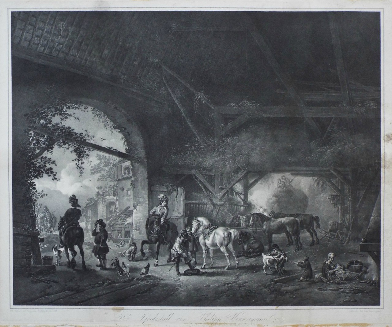 Lithograph - Der Pseidestal von Philipp Wowermann